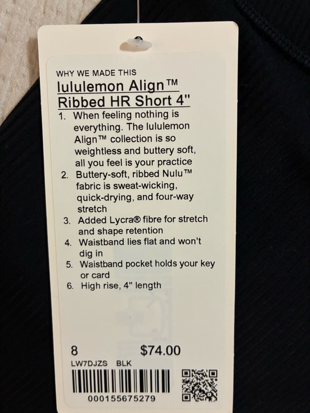 lululemon Align ™
Ribbed HR Short 4”- Size 8 - Picture 7 of 7